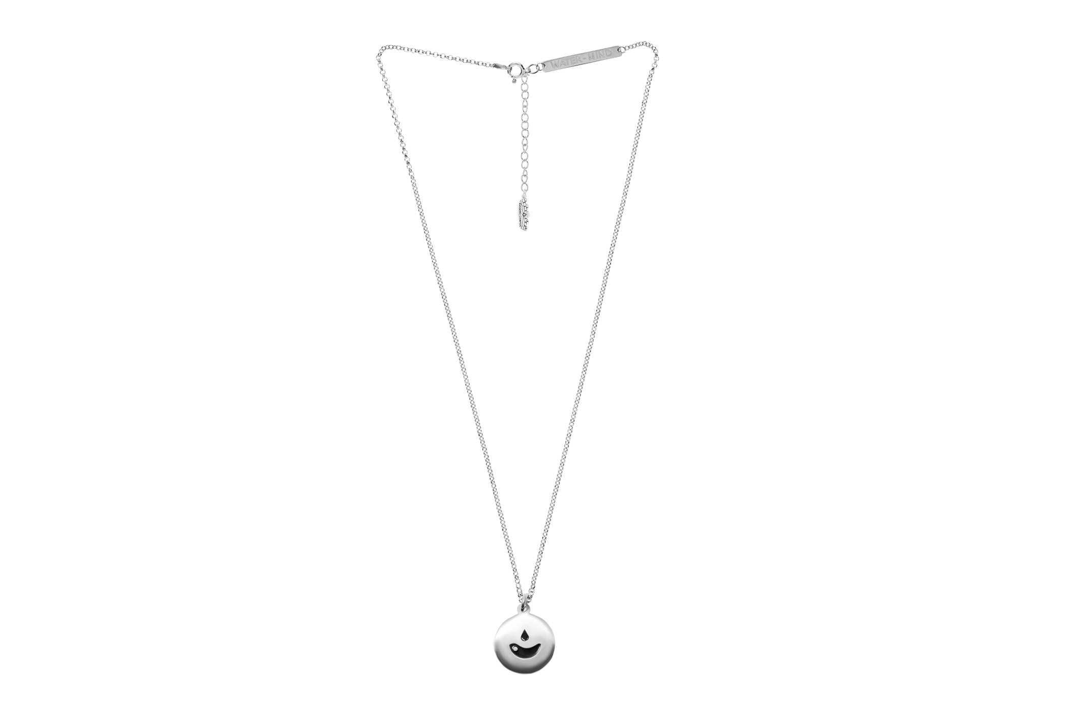 Joia: colar;Material: prata 925;Cor: branco;Medida (Fio): 38 + 6 cm;Medida (Pendente): 1.2 cm;Género: mulher