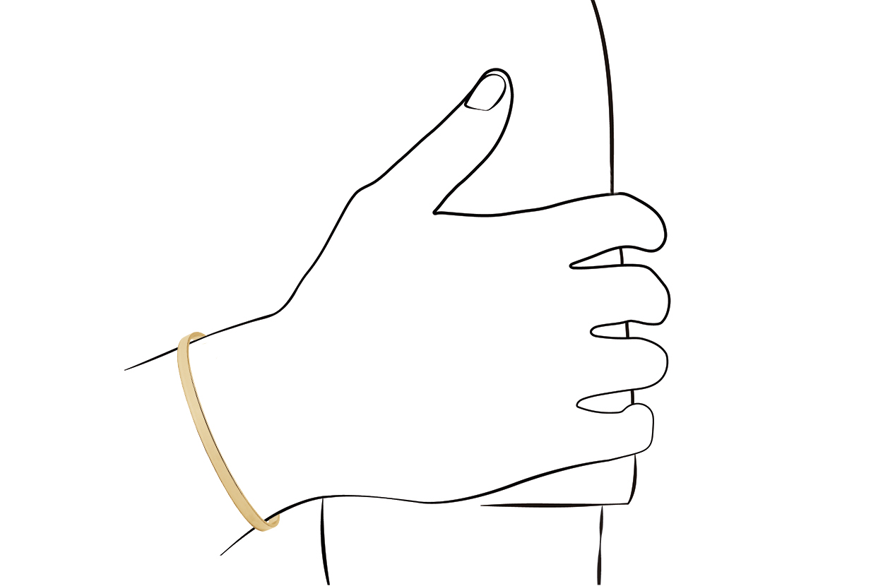 Joia: bracelete;Material: ouro 19.25 kt;Peso: 12.0 gr;Cor: amarelo;Género: homem