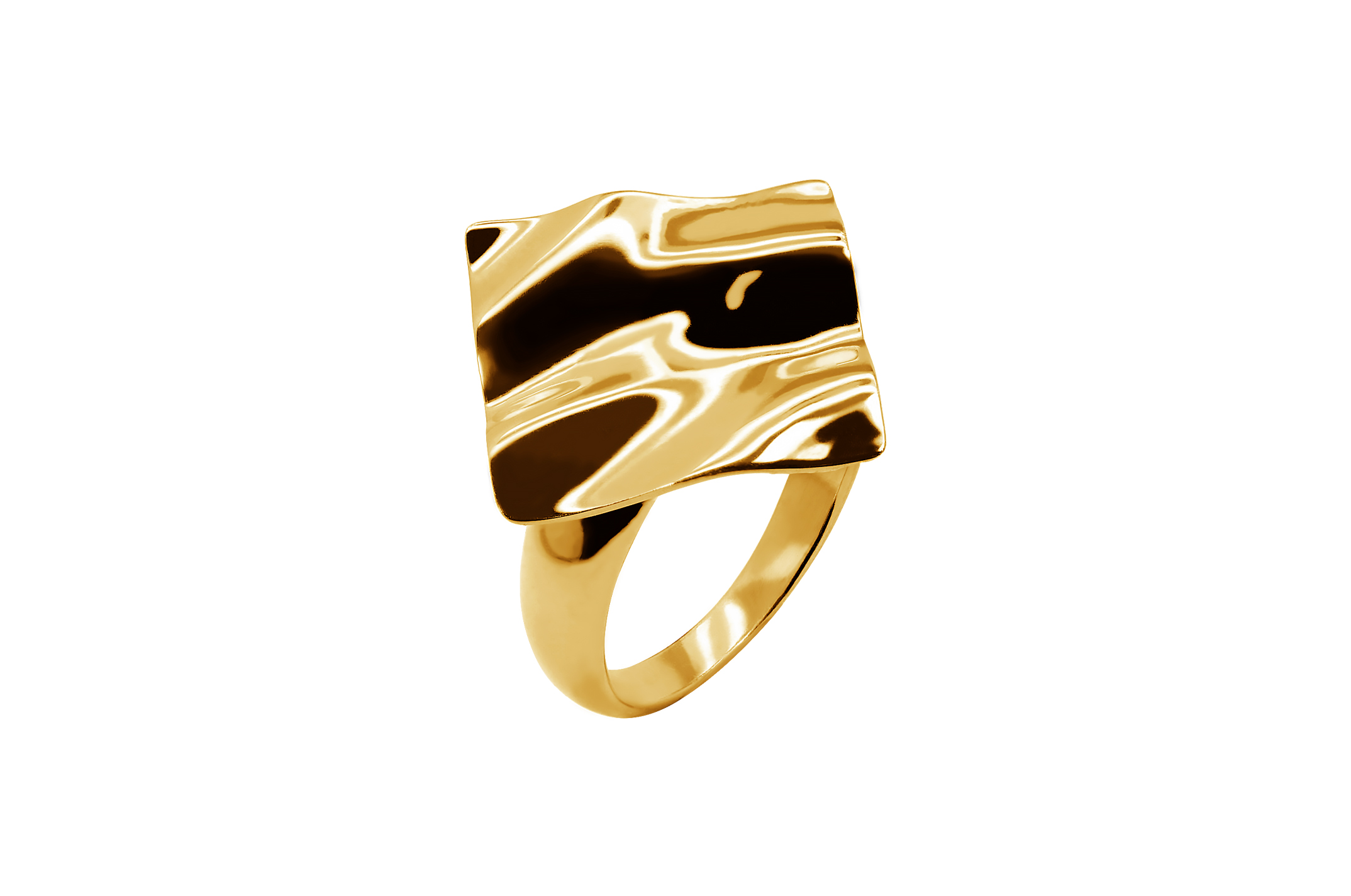 Joia: anel;Material: prata 925;Peso: 5.40 gr;Medida Mesa: 2.8 cm;Cor: amarelo;Género: mulher