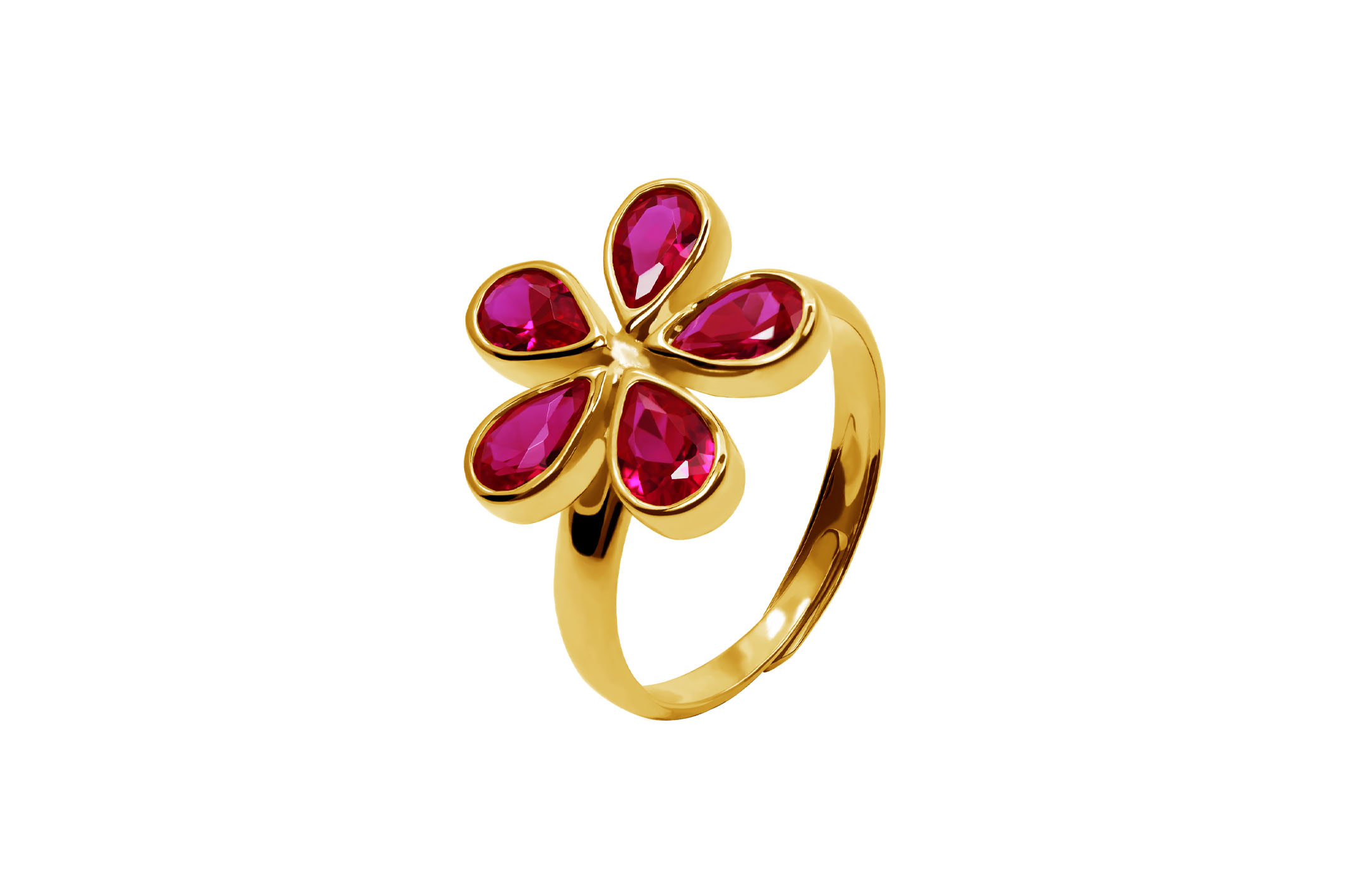 Jewel: ring;Material: 925 silver;Weight: 3.5 gr;Stones: zirconias;Color: yellow;Size:Adjustable;Gender:woman