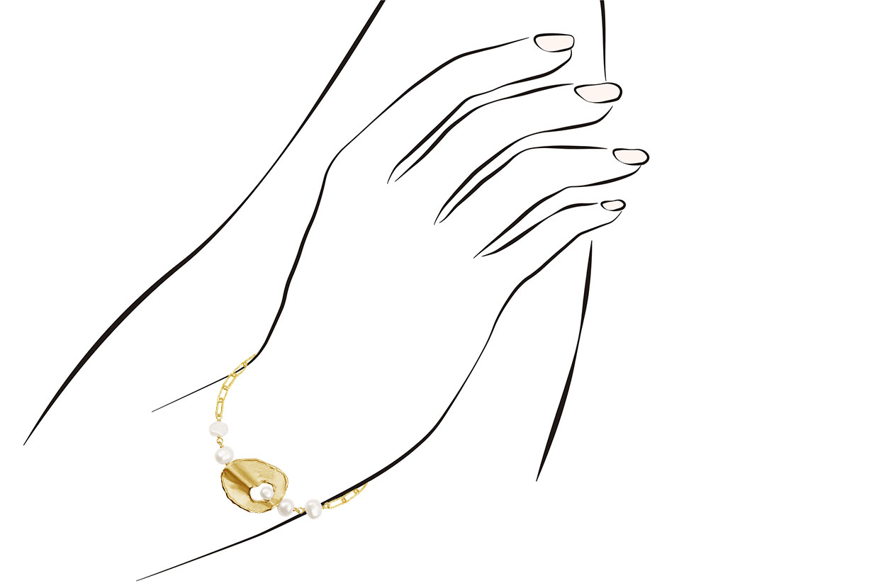 Joia: pulseira;Material: prata 925;Peso: 4.3 gr;Pedras: pérolas;Cor: amarelo;Medida: 16 cm + 3 cm;Género: mulher