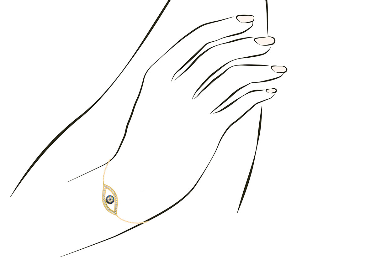 Joia: pulseira;Material: prata 925;Peso: 2.5 gr;Pedras: zircónias;Cores: dourado;Medida (Fio): 17.5 cm + 1.5 cm;Género: mulher