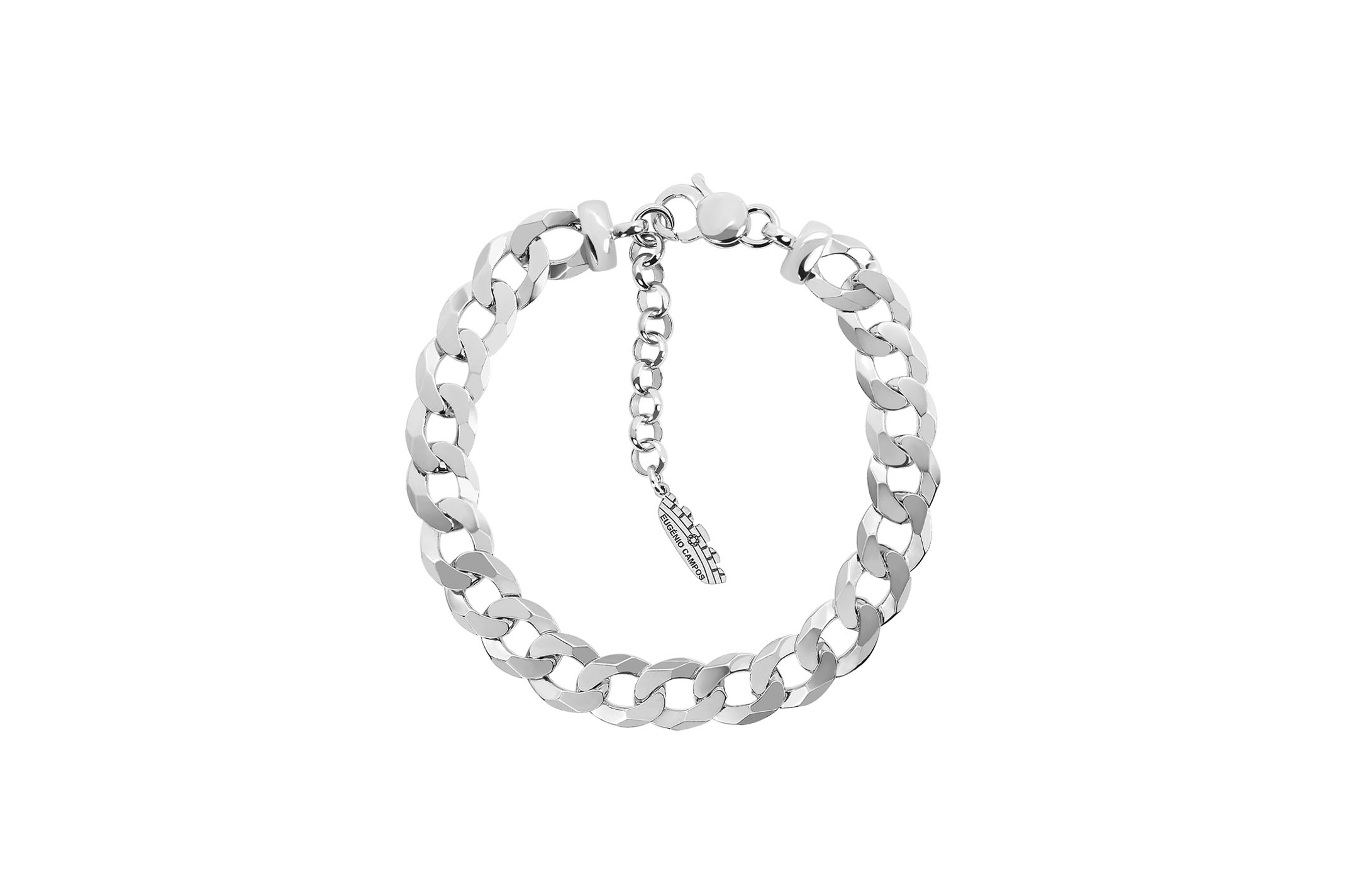 Jewel: bracelet;Material: silver 925;Weight: 17.8 gr;Color: white;Size: 18 cm + 4 cm;Gender: man