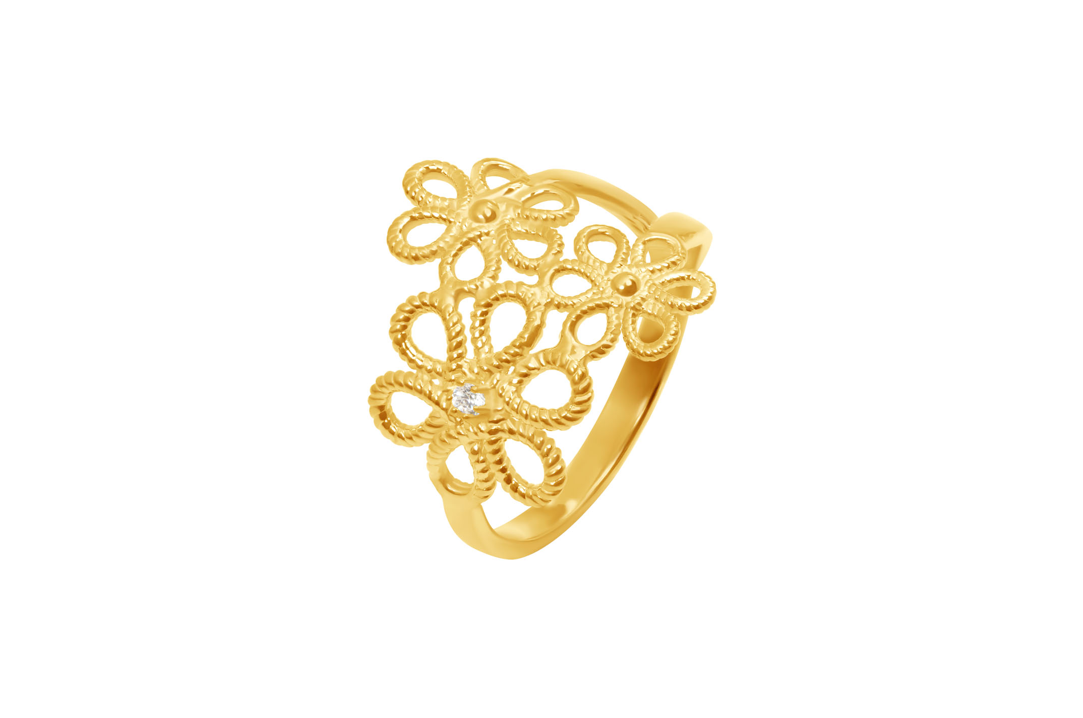 Jewel: ring;Material: 925 silver;Stone: zirconias;Weight: 3.2 gr;Color: yellow;Gender: woman