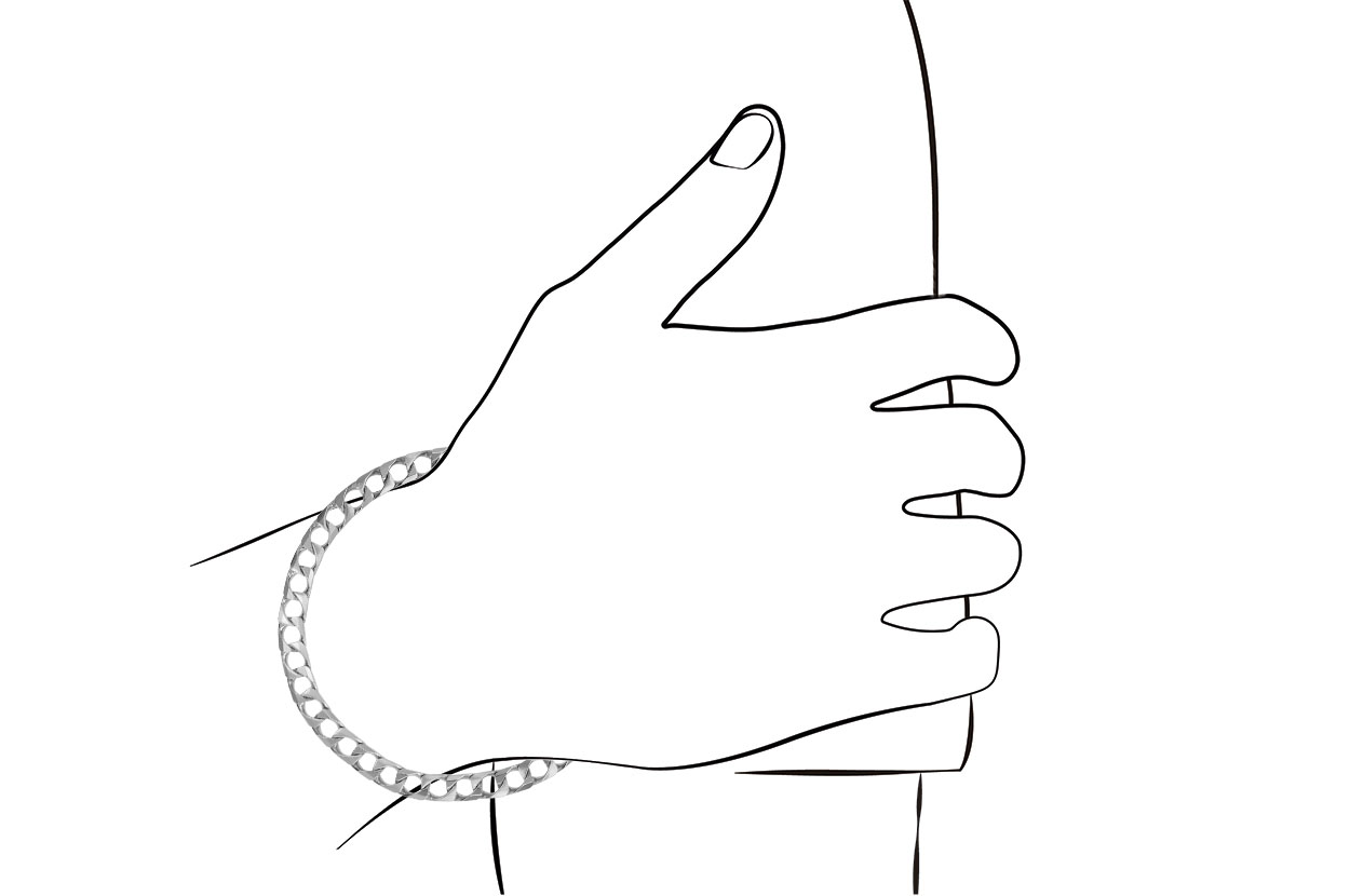 Jewel: bracelet;Material: 925 silver;Weight: 14.5 gr;Color: white;Thread Size: 22 cm;Gender: man