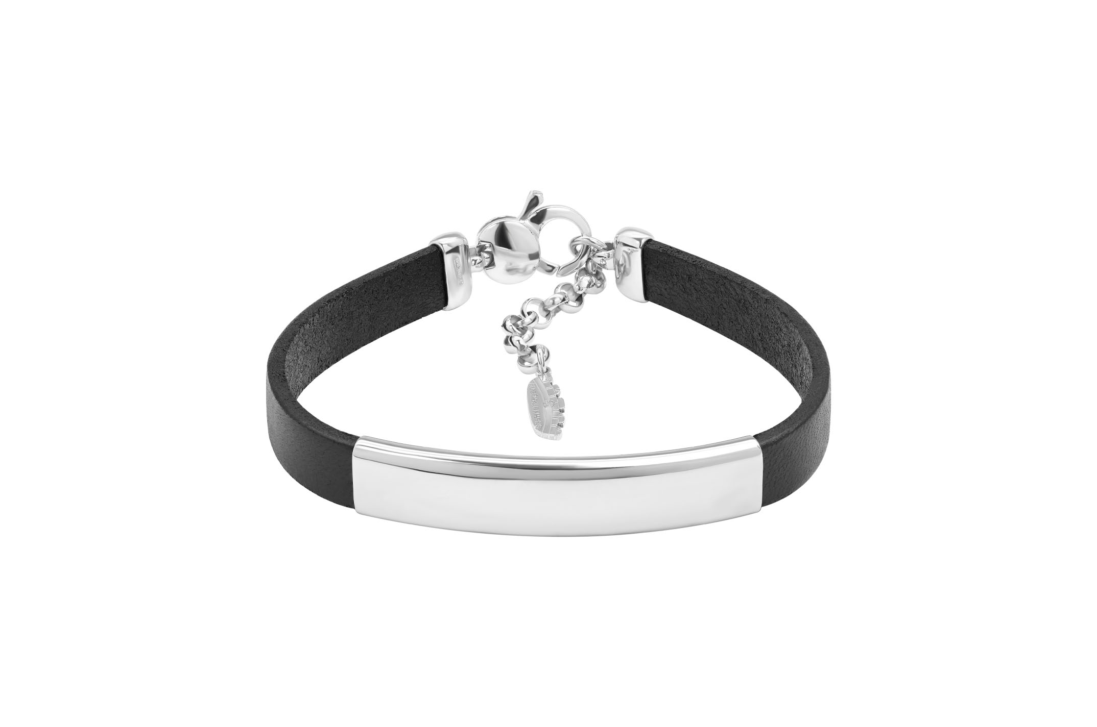 Jewel: bracelet;Material: 925 silver & leather;Weight: 10 gr;Color: white;Thread Size:17.5 cm + 3 cm;Silver piece: 4 cm;Gender: man