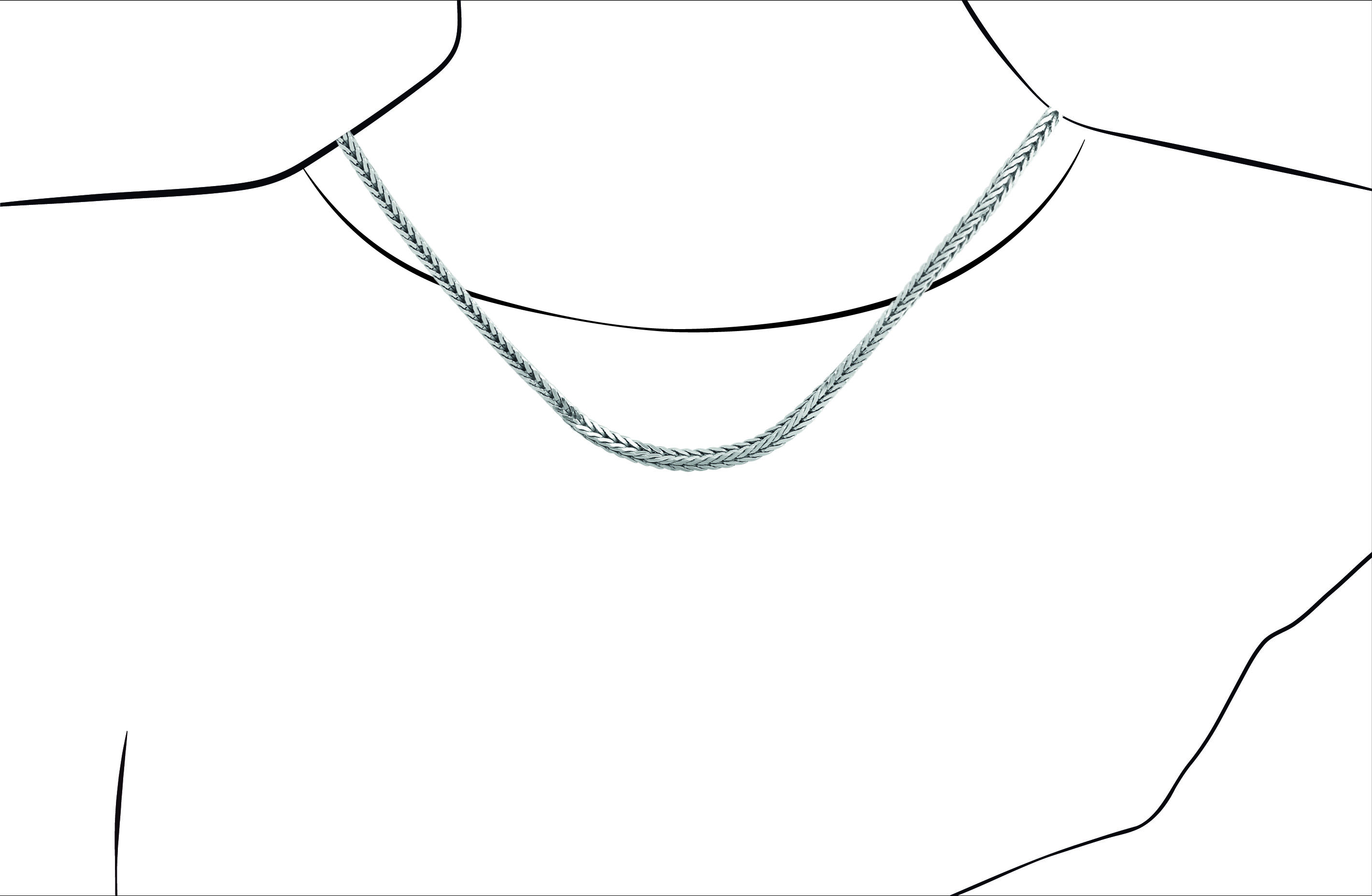 Joia: colar;Material: prata 925;Peso: 19.8 gr;Cor: branco;Medida: 48 cm + 5 cm