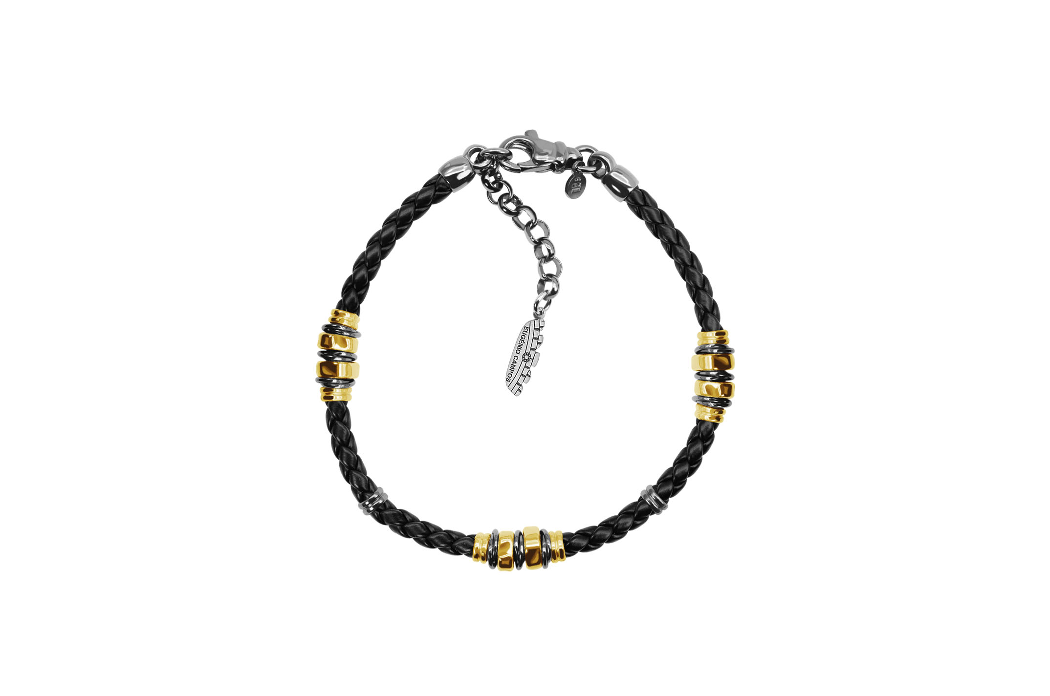 Jewel: bracelet;Material: 925 silver;Weight: 9 gr;Color: tricolor;Thread Size: 17 cm + 2.5 cm;Gender: man