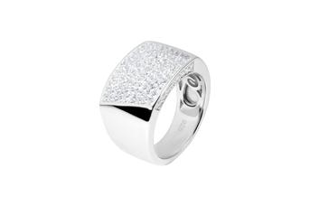 Joia: anel;Material: prata 925;Peso: 9.50 gr;Pedras: zircónias;Cor: branco;Género: mulher