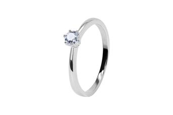 Jewel: ring;Material: 19.25 kt gold;Weight: 2.80 gr;Stones:  0.30ct HV-S1 Diamond;Color: white;Gender: woman