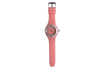 Jewel: watch;Mechanism: analog;Closure: buckle;Material: stainless steel;Strap material: silicone;Case size: 41 mm;Strap size: 26 mm;Case color: silver;Dial color: pink;Gender: girl