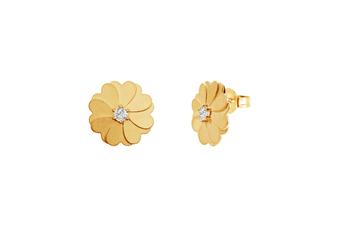 Jewel: earrings;Material: 925 silver;Weight: 3.7 gr; Stones: zirconias;Color: yellow; Size: 1.7 cm ;Gender:woman