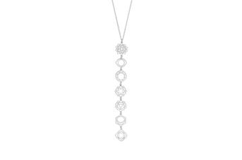 Jewel: necklace;Material: 925 silver;Weight: 3 gr;Color: white;Size: 40 cm + 5 cm;Pendent size: 9.5 cm;Gender:woman