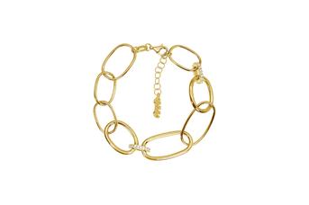 Jewel: bracelet;Material: 925 silver;Weight: 9.5 gr;Stones: zirconia;Color: yellow;Size: 19 cm + 3 cm;Gender:woman