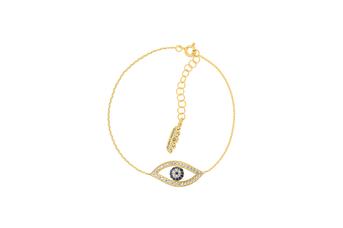 Jewel: bracelet;Material: silver 925;Weight: 2.5 gr;Stones: zirconias;Colors: yellow;Size: 17 cm + 1.5 cm;Gender: woman
