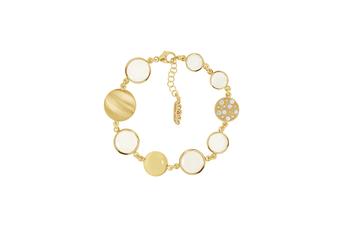 Jewel: bracelet;Material: 925 silver;Weight: 42 gr;Stones: zirconia;Color: yellow;Size: 16 cm + 3 cm;Gender:woman