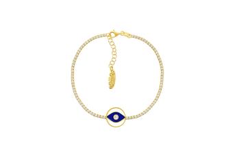 Jewel: bracelet;Material: 925 silver;Weight: 2.7 gr;Stones: zirconia;Color: yellow;Size: 16.5 cm + 2 cm;Gender:woman