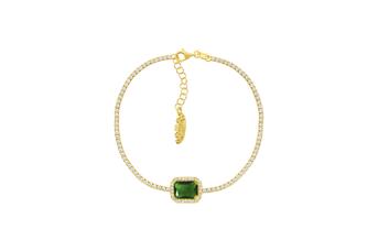 Jewel: bracelet;Material: 925 silver;Weight: 3.8 gr;Stones: zirconia;Color: yellow;Size: 17 cm + 2 cm;Gender:woman
