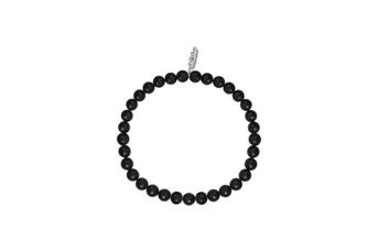Jewel: bracelet;Material: 925 silver;Weight: 11.9 gr;Stones: agate;Color: black;Thread Size: 18 cm;Gender: man