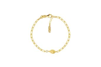 Jewel: bracelet;Material: 925 silver;Weight: 2.4 gr;Stones: zirconia;Color: yellow;Size: 18 cm + 2 cm;Gender:woman