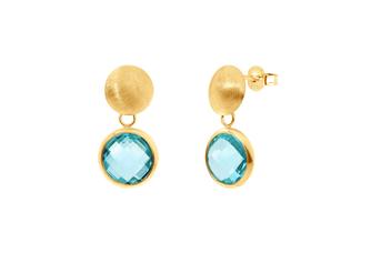 Jewel: earrings;Material: 925 silver;Weight: 8.7 gr;Stones: zirconia;Color: yellow;Size: 1.1 cm + 1.3 cm;Gender: woman