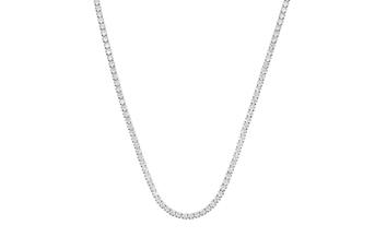 Jewel: necklace;Material: silver 925;Weight: 8.5 gr;Stone: zirconias;Color: white;Size: 38 cm + 5 cm;Gender: woman