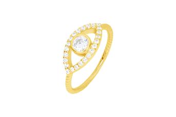 Jewel: ring;Material: 925 silver;Stone: zirconia;Weight: 1.8 gr;Eye Size: 1.5 cm;Color: yellow;Gender: woman