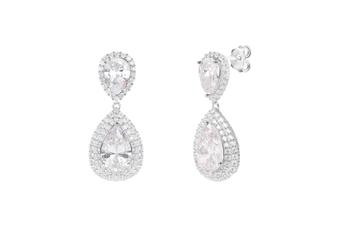 Jewel: earrings;Material: silver 925;Weight: 7.5 gr;Stone: zirconias;Color: white;Size: 3 cm;Gender: woman