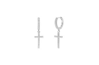 Jewel: earrings;Material: silver 925;Weight: 2.7 gr;Stone: zirconia;Color: white;Size: 1.2 cm + 1.7 cm