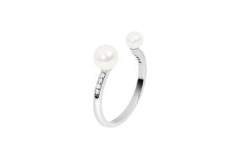 Jewel: ring;Material: 925 silver;Stone: pearls & zirconia;Weight: 1.8 gr;Size: adjustable;Color: white