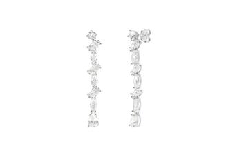 Jewel: earrings;Material: silver 925;Weight: 8.4 gr;Stone:zirconia;Color: white;Size: 5.2 cm