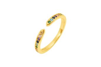 Jewel: ring;Material: 925 silver;Stone: zirconia;Weight: 1.6 gr;Size: adjustable;Color: yellow
