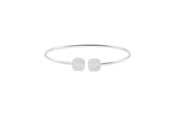 Jewel: bracelet;Material: 925 silver;Stones: zirconia;Weight: 4.9 gr;Color: white;Diameter: 6 cm