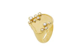Jewel: ring;Material: silver 925;Weight:8.8 gr;Stone: zirconia;Color: yellow;Top Size: 2 cm