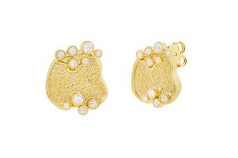 Jewel: earrings;Material: silver 925;Weight: 6.6 gr;Stone: zirconia;Color: yellow;Size: 2 cm