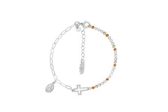 Jewel: bracelet;Material: 925 silver;Weight: 3.2 gr;Stone: zirconia;Color: white;Size: 15.3 cm + 3 cm