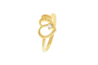Jewel: ring;Material: silver 925;Weight: 2 gr;Stone: zirconia;Color: yellow;Hearts Size: 1 cm