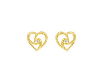 Jewel: earrings;Material: silver 925;Weight: 2.6 gr;Stone: zirconia;Color: yellow;Size: 1 cm