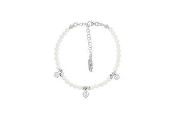 Jewel: bracelet;Material: silver 925;Weight: 10.7 gr;Stone: pearl & zirconia;Color: white;Size: 16 cm + 5 cm;Pendent size: 0.5 cm