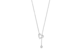 Jewel: necklace;Material: silver 925;Weight: 2.5 gr;Stone: zirconia;Color: white;Size: 44 cm + 5 cm;Pendent size: 1 cm + 3 cm