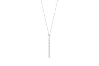 Jewel: necklace;Material: silver 925;Weight: 2.4 gr;Stone: zirconia;Color: white;Size: 42 cm + 2 cm;Pendent size: 3.5 cm