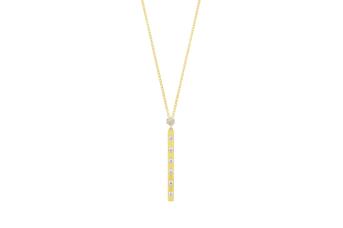 Jewel: necklace;Material: silver 925;Weight: 2.4 gr;Stone: zirconia;Color: yellow;Size: 42 cm + 2 cm;Pendent size: 3.5 cm