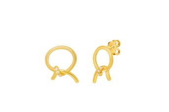 Jewel: earrings;Material: silver 925;Weight: 2.3 gr;Stone: zirconia;Color: yellow;Size: 1.6 cm