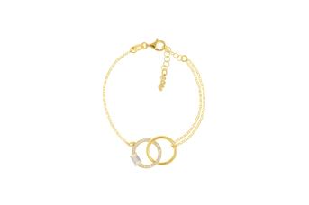 Jewel: bracelet;Material: silver 925;Weight: 4.2 gr;Stones: zirconias;Color: yellow