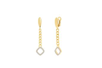 Jewel: earrings;Material: silver 925;Weight: 3.9 gr;Stones: zirconia;Color: yelow;Size: 4.55 cm